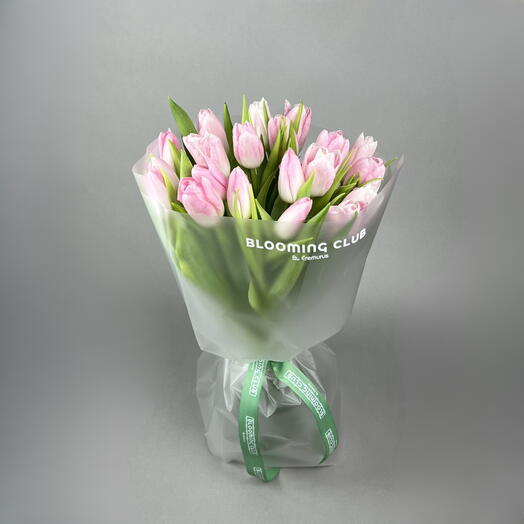 21 Pink Tulips Bouquet