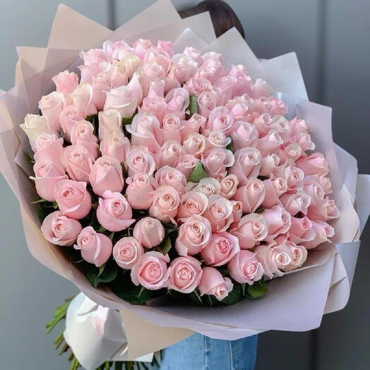 101 Soft Pink Roses