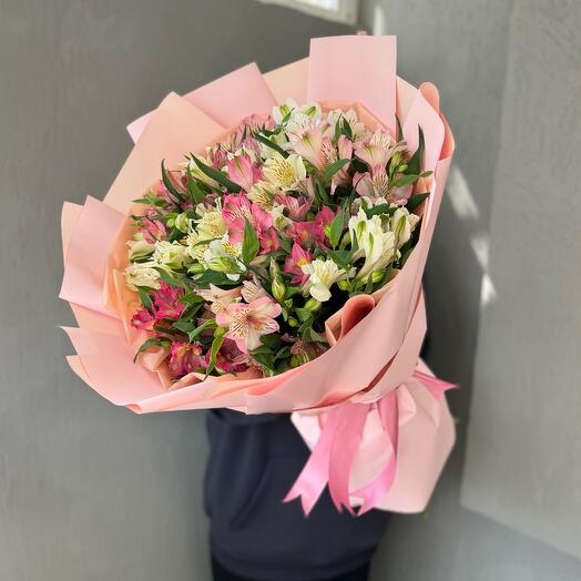 Пышный букет разноцветных альстромерий 💐 (25 штук микс)