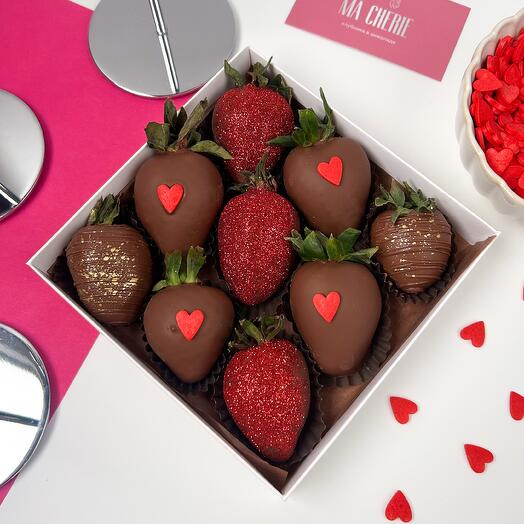 Клубника в шоколаде, набор «Вулканическая любовь», для любимой девушки