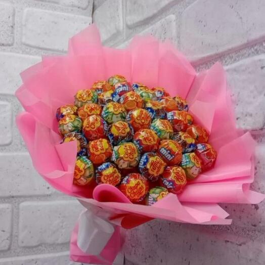 Чупа-чупс 🍭 в розовой упаковке(можно заменить на любую)