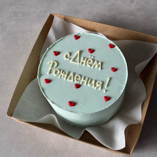 Бенто торт с сердечками С днем рождения