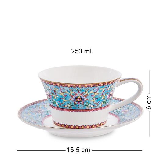 Чайный набор на 6 перс. "Арабески" (Arabesca Blue Pavone)