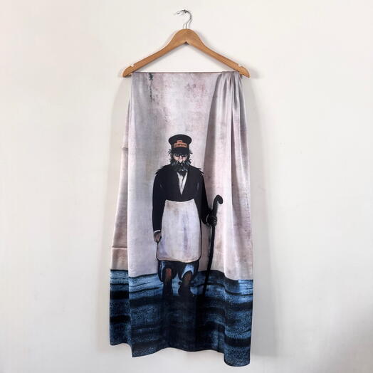 Палантин сувенир Пиросмани «Дворникъ». Shawl souvenir Pirosmani Yardman