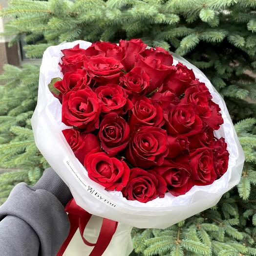 Монобукет из 35 кенийских роз