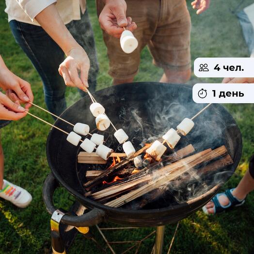 Волшебный уикенд. Отдых в домике А-фрейм с баней и экскурсией по Ранчо