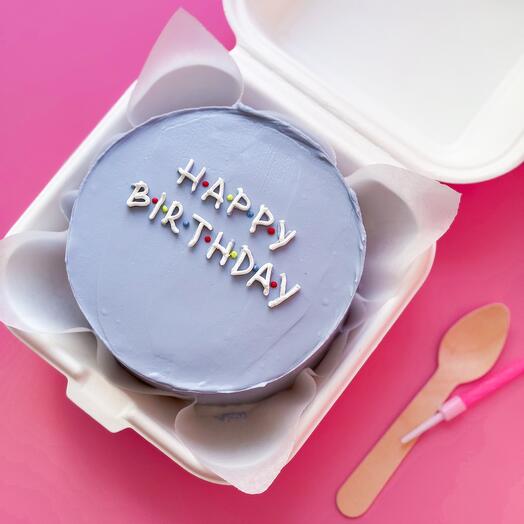 Pastel de cumpleaños feliz sin azúcar Keto Bento