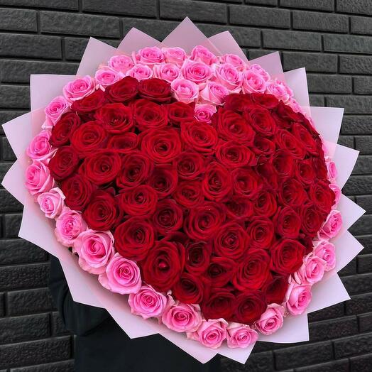 Букет сердце 💓 из роз