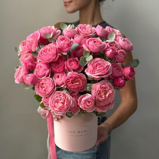 Цветы в коробке «Pink composition»