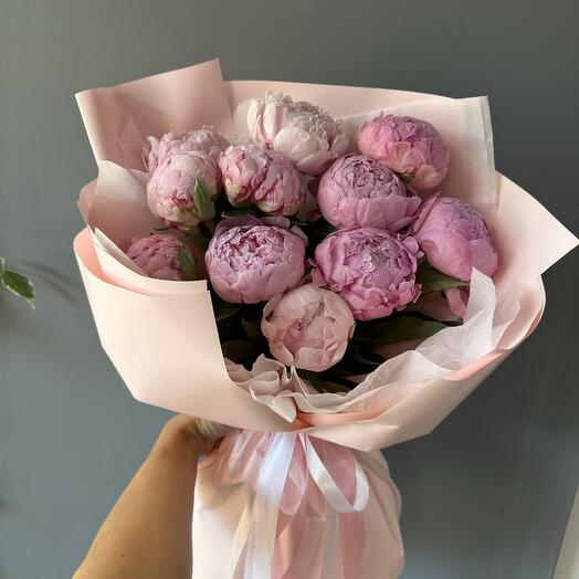 Акция!!!Букет из 11 нежных пионов💕