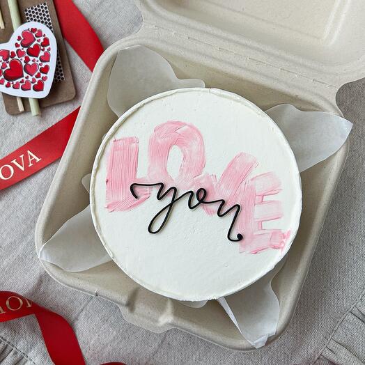 Бенто торт LOVE you для любимой / любимого