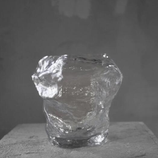 Ваза прозрачная "Ворох", 19 х 13 см