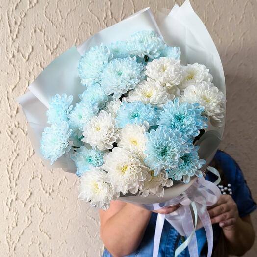 💙 букет кустовых хризантем