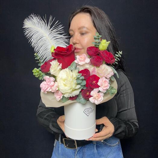 Цветы в коробке «фламенко»