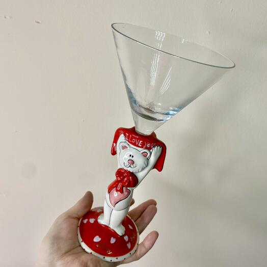 Фужер дизайнерский «Влюбленный мишка»