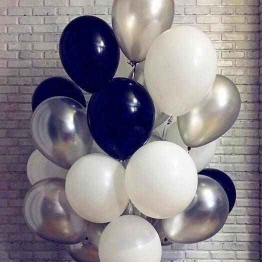 25 шаров с обработкой и гелием