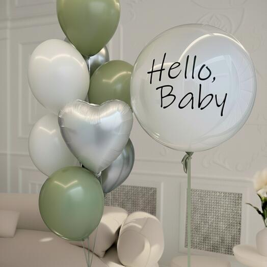 Композиция из шаров "Hello, Baby"