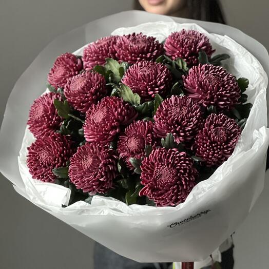 🔥ХИТ🔥Букет хризантем «БУРГУНДИ»