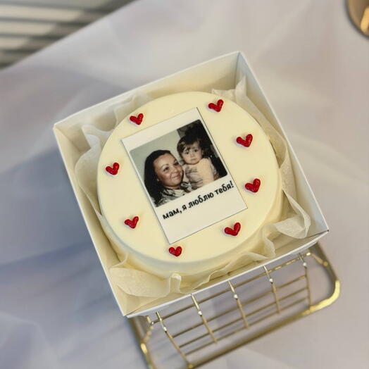 Бенто торт с фото , полароид , маме