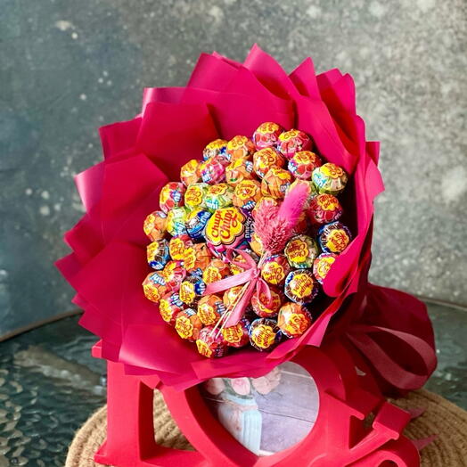 Съедобный букет 51 чупа чупс