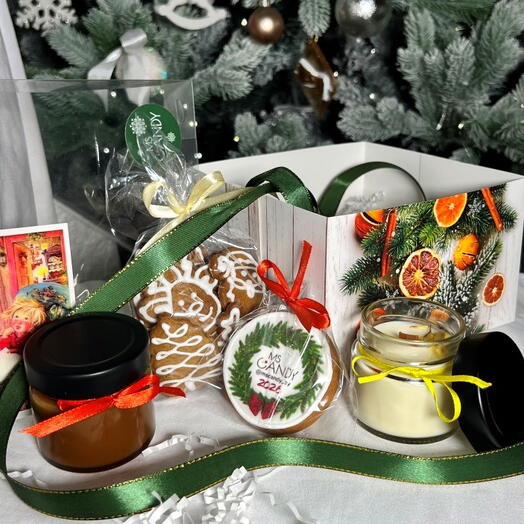 Коробка "Набор Радости 1", на праздник, Новый год, Рождество, подарок на день рождения, НГ