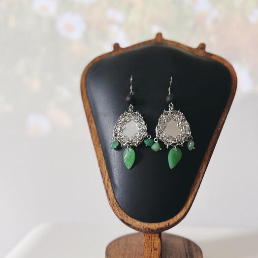 Mistletoe Mirror Earrings || Minđuse