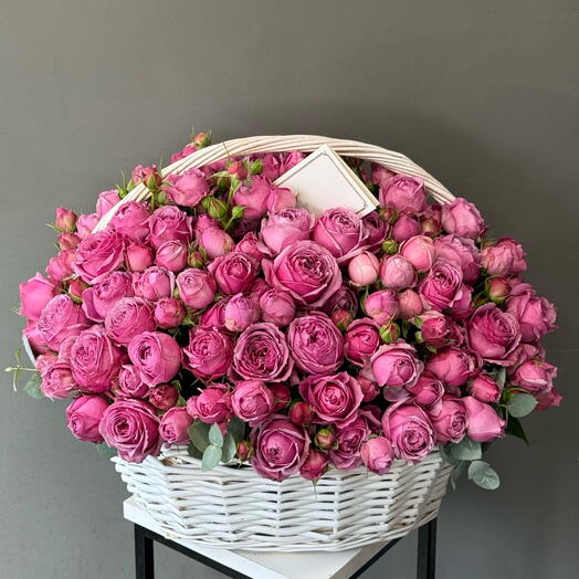 Корзина с цветами мисти баблс ️Flower Lab
