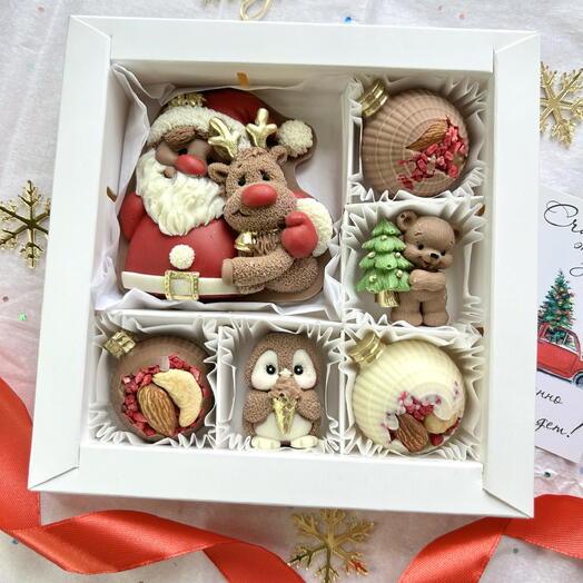 Шоколадный набор на Новый год 🎄 
«Сладкий привет от Деда Мороза» подарок на Новый год