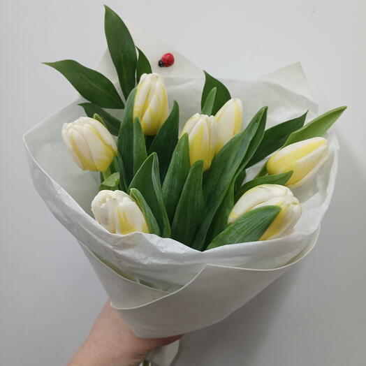 Букет нежных тюльпанов