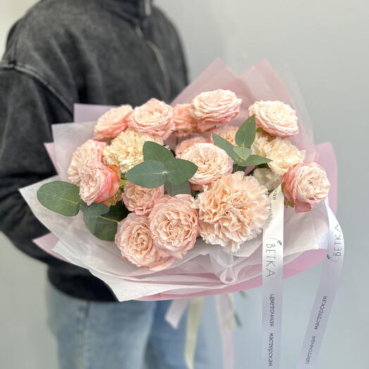 Нежный букет с пион розой💗🫶🏻
