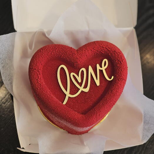 Red Velvet Love Heart Bento Cake
