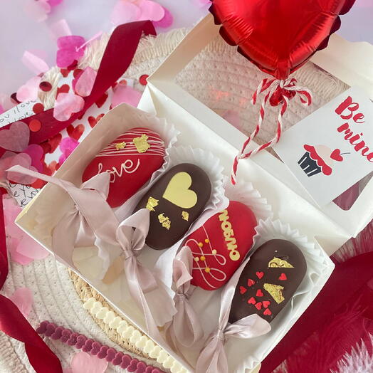 Пирожное картошка "Эскимо" в шоколаде для любимого человека 4 шт