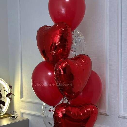 Красные сердца