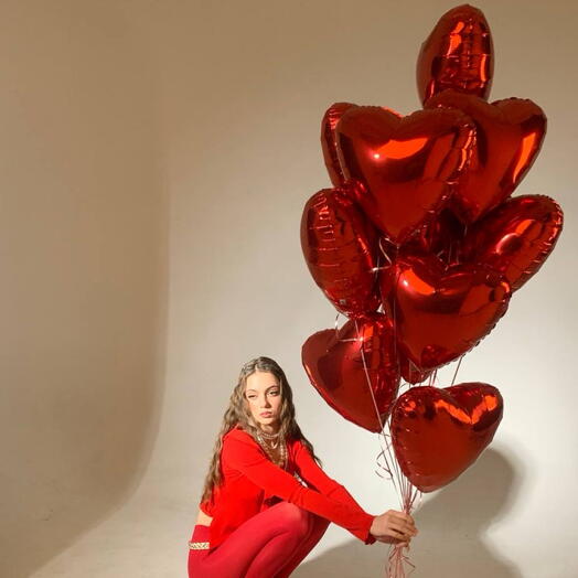 9 воздушных сердец