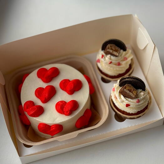 Conjunto de pastel de Bento con cupcakes en 8 March Girl, Wife