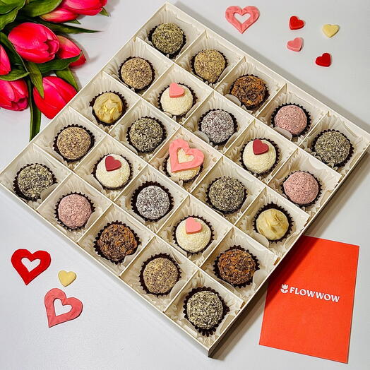 💕Большой Подарочный набор сырных и фруктовых трюфелей, 25 шт на 14 февраля. День всех влюбленных🫰🏼