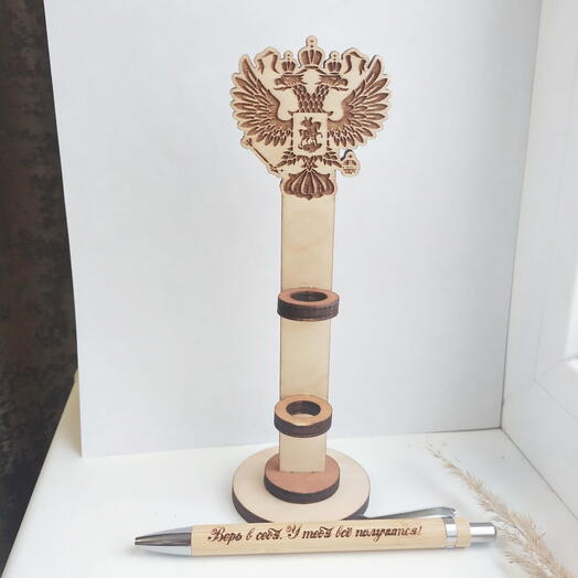 Подставка с ручкой "Герб"