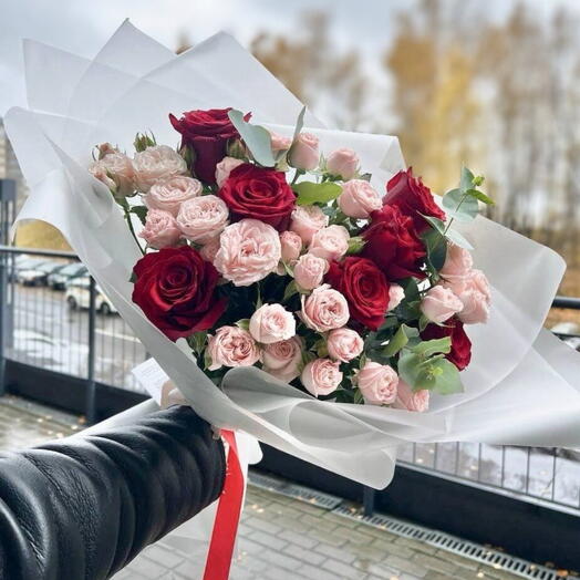 Букет нежно бордо