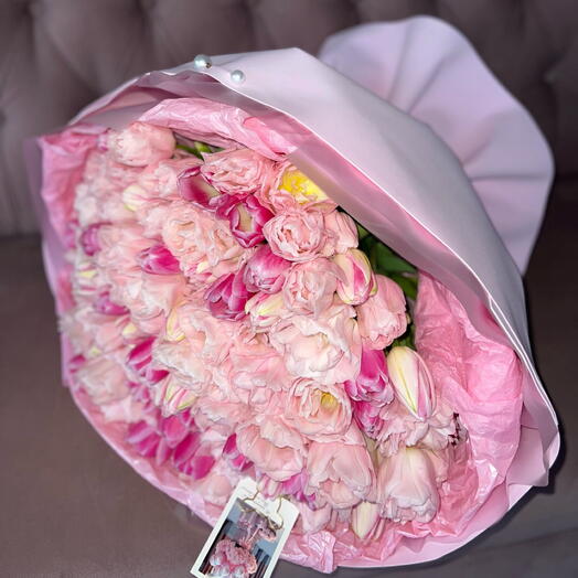 Нежный букет тюльпанов 💗