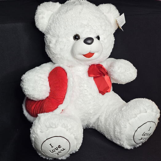 Мишка плюшевый с сердцем ❣️🧸 ( Её любимая игрушка)