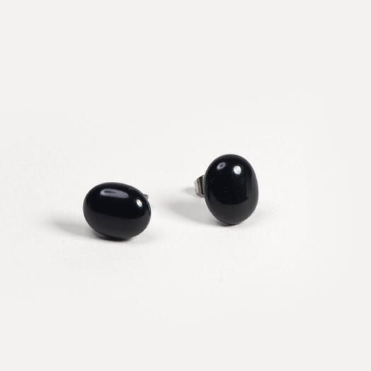 Серьги Мускат Черный агат Rh+ (EAR1168)