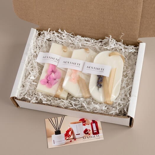 Conjunto de Regalo surtido de bolsitas perfumadas de 3 piezas de Lavanda + Sándalo + algodón Puro