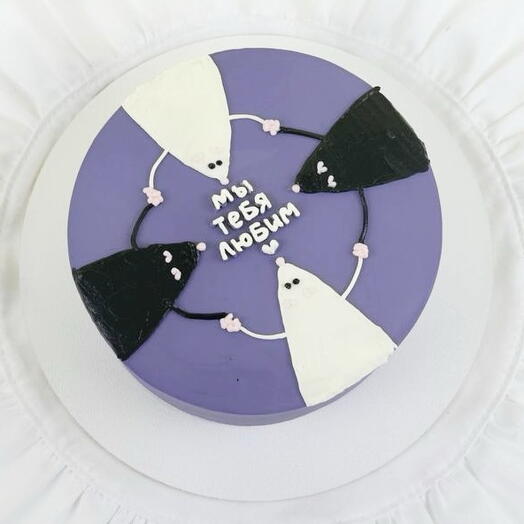 Торт для подруги на день рождения «Крыски»