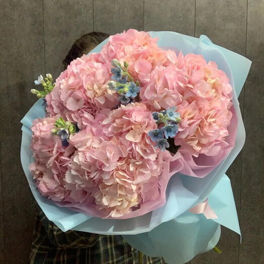 Гортензии и незабудки 🌸 🩵