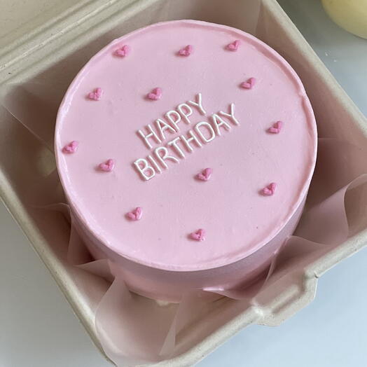 Бенто M happy birthday розовый