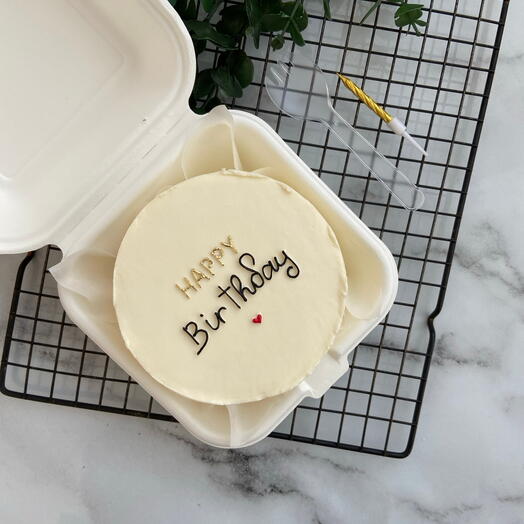 Бенто-торт happy birthday с золотом для парня, девушки, жены, мужа, любимого, любимой, мамы, подруги, сестры, брата, папы
