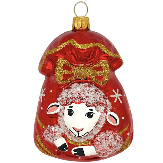 Ёлочная игрушка "Мешок" (Ёлочка) красный
