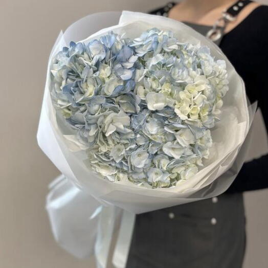 Моно букет из голубых гортензий🦋