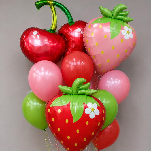 🍓 Ягодный фонтан — набор воздушных шаров