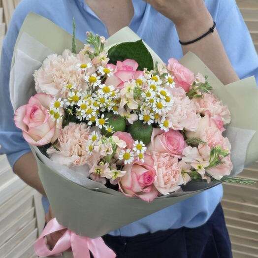 Букет «Нежная ромашковая акварель» 🌸